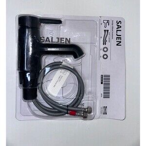 Ikea Saljen Black Bathroom Sink Faucet 204.003.23 One Hole